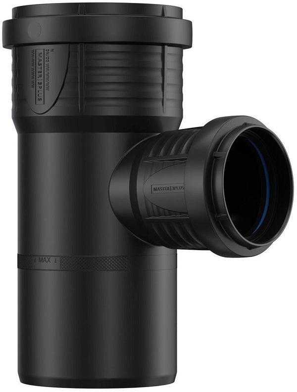 T PP 90°MFF 75-50MM ZWART