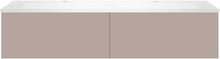 Onderbouw COFFEE 2 lades 140 duo basaltgrijs +dubbele wastafel mat wit