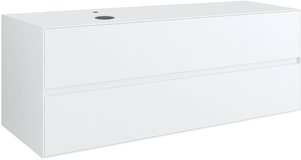 ONDERBOUW 2LADES+TABLET VOOR OPBOUWLAVABO LINKS TENSO 140CM +KRAANGAT WIT
