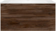 Onderbouw COFFEE 2 lades 120 notelaar fluweel+wastafel kunstmarmer mat wit