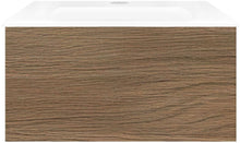 Onderbouw COFFEE 1 lade 60 eik caramel+wastafel porselein wit