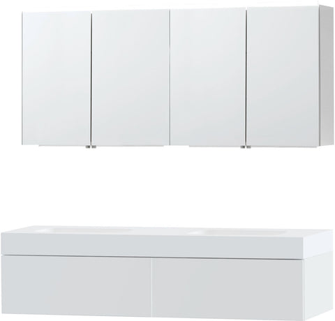 Meubel puro duo wit 160 1 lade Solid puro spiegelkast