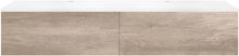 Onderbouw COFFEE 2 lades 160 duo eiken Decor flanel +dubbele wastafel wit