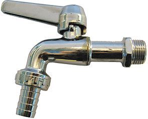 Bol dubbel dienstkraan ekolux 1/2" chroom, installatiekraanwerk — SKU DESCO-62236