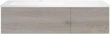 ONDERBOUW COFFEE 2 LADES 120 EIK  ZILVER+WASTAFEL LINKS KUNSTMARMER WIT