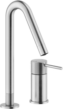2 Gats mengkraan lavabo tablet met uitloop respiro inox