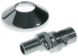 Afsluitbare s-koppeling met rozet 3/4"-1/2" chroom