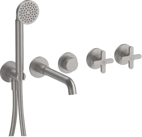Afwerkset 5 gats mengkraan bad muur icona classic fantini raw metal pvd