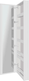 COMMODE MIROIR COFFEE ETROITE 1 PORTE DROITE 40 BLANC MAT