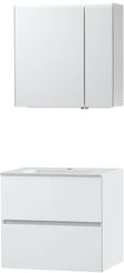 MEUBLE MOLTO POUDRE BLANC 70 MARBRE SYNTHETIQUE ARMOIRE TOILETTE