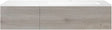 ONDERBOUW COFFEE 1 LADE 140 EIK DECOR ZILVER+WASTAFEL KUNSTMARMER RECHTS MAT WIT