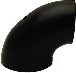 Pe verloopbocht Geberit 90°. 50-40MM