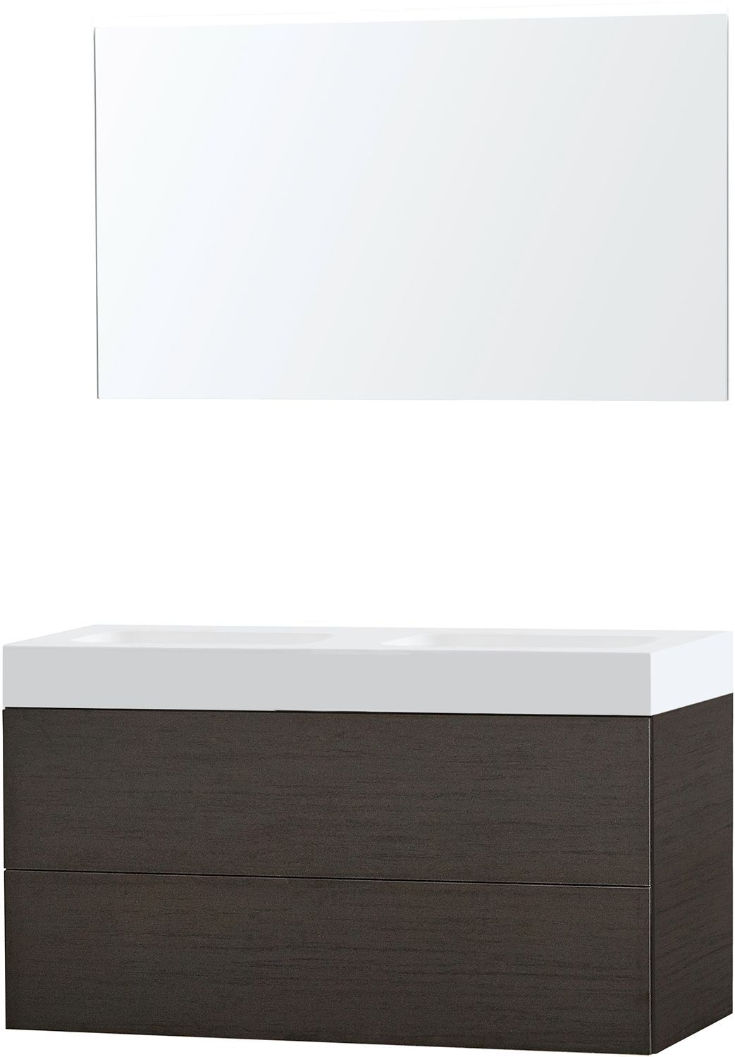 Meubel puro duo wenge 120 Solid puro spiegel, badkamermeubelen — SKU DESCO-702376