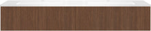 SOUS MEUBLE COFFEE 2 TIROIRS 180 NOYER SMARTLINE +DOUBLE LAVABO EN MARBRE SYNTHETIQUE BLANC