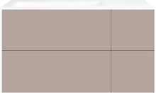 ONDERBOUW COFFEE 4 LADES 110 BASALTGRIJS MAT +WASTAFEL LINKS PORSELEIN ZONDER KRAANGAT WIT