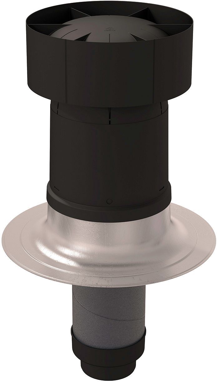 Kit geisoleerde dakdoorvoer d-ventilatie plat 160/150 Ventus