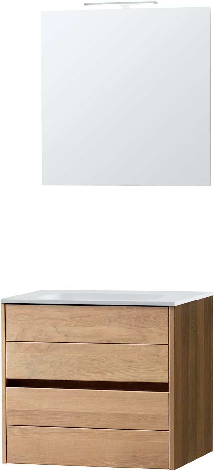 Meubel combo massif eik natuur 70 Solid spiegel