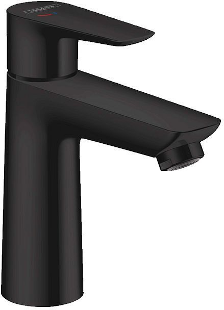 1GREEP MENGKRAAN LAVABO TALIS E 110 HG COLDSTART AUTOMATISCHE SLUITING MAT ZWART