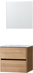 MEUBLE MOLTO CHENE MASSIF 70 MARBRE SYNTHETIQUE MIROIR