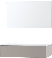 MEUBEL PURO DUO GRIJS 120 1 LADE SOLID OPBOUW SPIEGEL