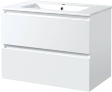 SOUS MEUBLE 2 TIR.+LAVABO ICE 80CM BLANC