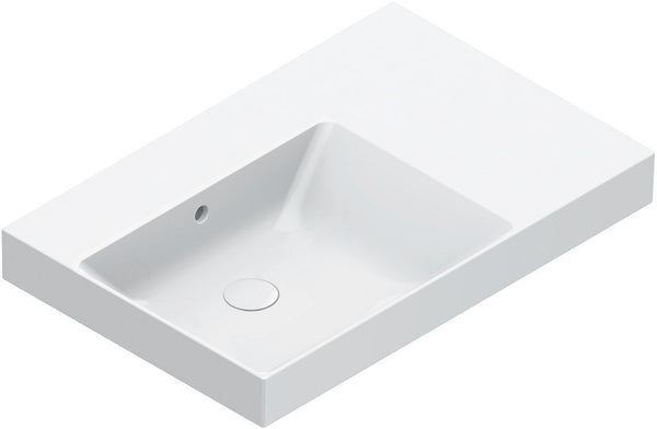 LAVABO ZERO CATALANO CATAGLAZE+ 75X50CM GAUCHE BLANC