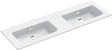 Dubbele lavabo alano catalano cataglaze+ 142X46CM porselein mat wit
