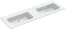 Dubbele lavabo alano catalano cataglaze+ 142X46CM porselein mat wit