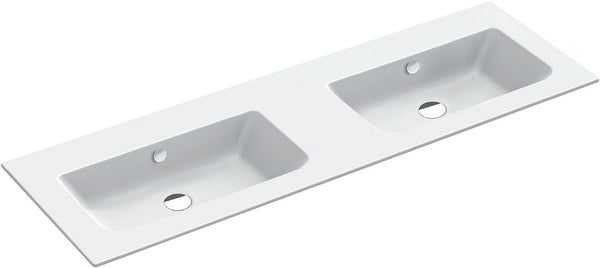 Dubbele lavabo alano catalano cataglaze+ 142X46CM porselein mat wit