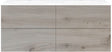 Onderbouw COFFEE 4 lades 140 eik zilver+wastafel porselein wit