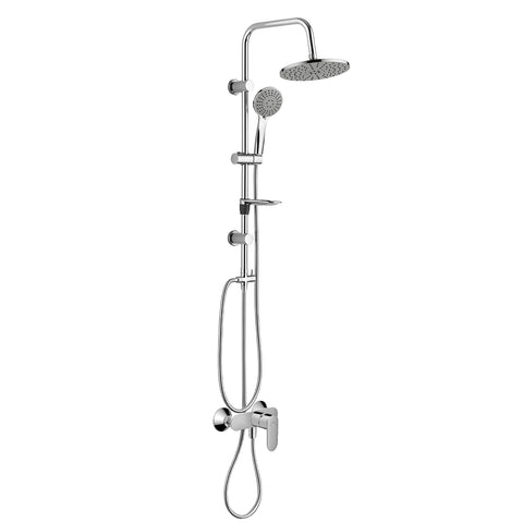 Doucheset met Hansgrohe Vernis Blend eengreeps douchemengkraan en Belvit regendouche en handdouche chroom, hoofddouches — SKU MB-32036-35662, EAN 5404029134718