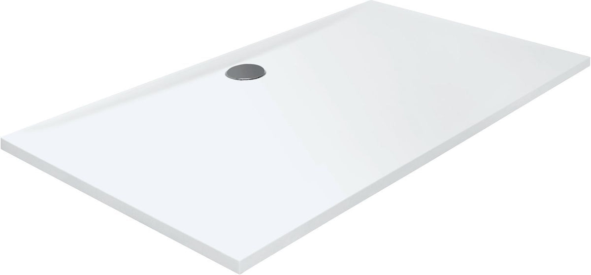 Doucheplaat newforce 100-100-3,5 Solid mat wit