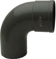 PVC elleboog Donkergrijs rwa rond 87° 80MM