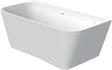 BAIGNOIRE+SIPHON+CLICK CREPINE 170X81 BACK-TO-WALL XONYX BLANC MAT