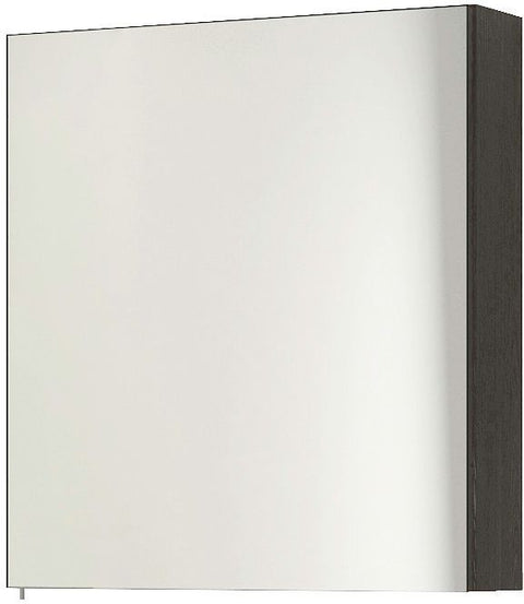 Spiegelkast form/cita 1DEUR omkeerbaar 60CM graphit eik, badkamermeubelen — SKU DESCO-180947