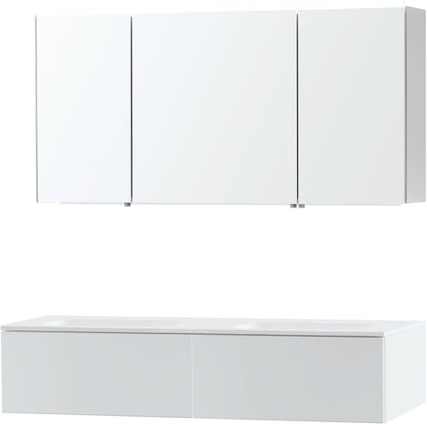 Meubel puro duo wit 140 1 lade Solid Molto spiegelkast
