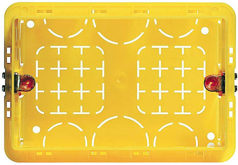 Inbouwdoos 3MODULES vierkant-geel