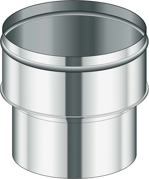 Inox enkelwandig aansluitstuk naar buis CONDENSOR POUJOULAT 180MM