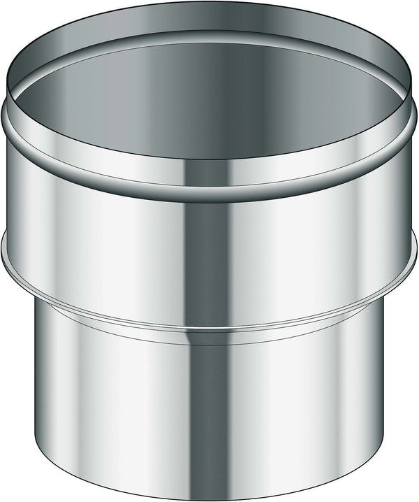 Inox enkelwandig aansluitstuk naar buis CONDENSOR POUJOULAT 180MM