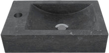 HANDENWASSER MANO PLUS MET OPHANGING+KREPINE L40-D26-H10 BLAUWE STEEN KRAANGAT LINKS