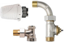 SET VANNE RADIATEUR THERMOSTATIQUE HONEYWELL DROIT+COURBE 1/2"