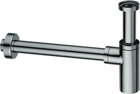 Design sifon 5/4" rond inox look