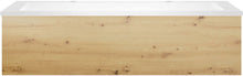 SOUS MEUBLE COFFEE 1 TIROIR 120 CHENE URBAN + LAVABO 2 TROUS ROBINET EN MARBRE SYNTHETIQUE BL.M
