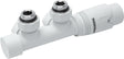 D-radiator thermostatische design radiator kraanset 2PIJPS/1PIJPS +koppelingen 16MM haaks mat wit