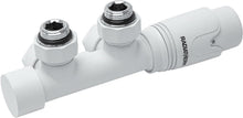 D-radiator thermostatische design radiator kraanset 2PIJPS/1PIJPS +koppelingen 16MM haaks mat wit