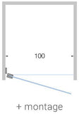 Draaideur nis close <(><<)>100CM timeles-mat zwart+montage