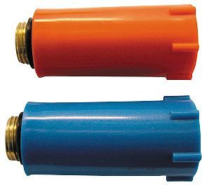 PVC Bouwstop met messing draad 1/2" Rood