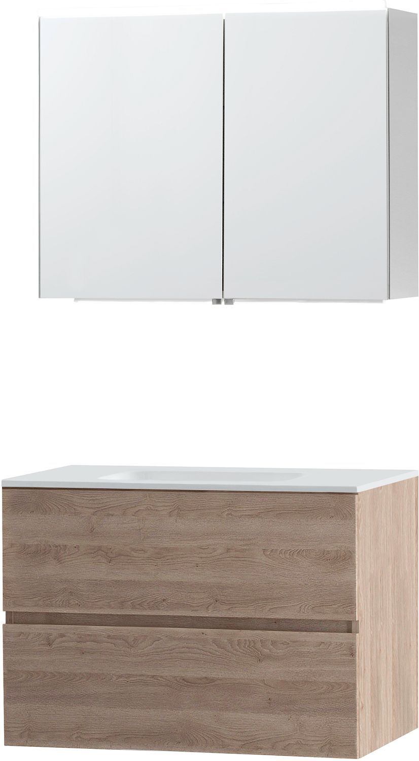 Meubel Molto eik natuur 90 Solid spiegelkast