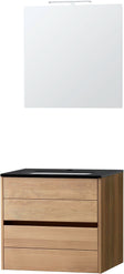 MEUBLE COMBO CHENE MASSIF 70 BLEU BELGE MIROIR