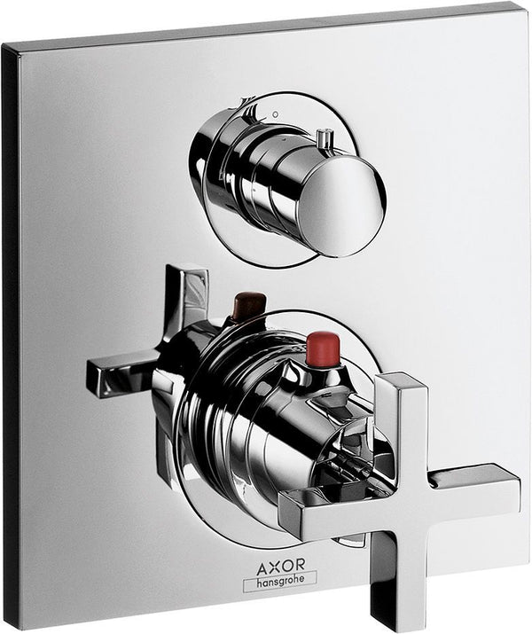 SET DE FINITION THERMOSTAT A ENCASTRER + ROBINET D'ARRET CITTERION HANSGROHE CHROME
